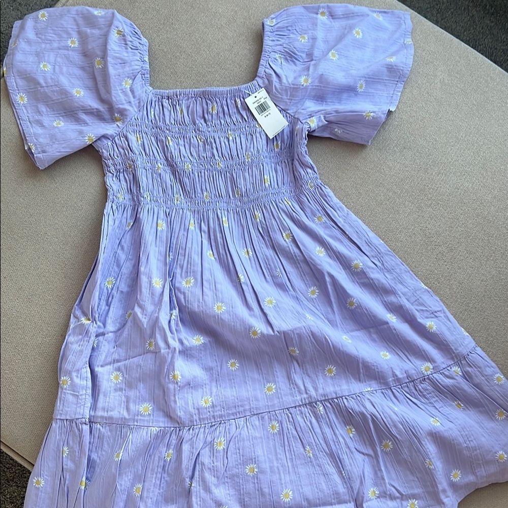 Charming Lavender Kids Dress with Floral Accents